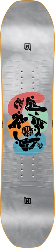 Nitro Snowboards Boy's Ripper Kids BRD '24, Allmountain Board, Twin, Flat-Out Rocker, Softride