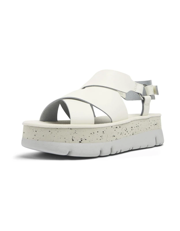 Camper Women's Oruga Up K201399 Sandal, White Natural 006, 6 UK