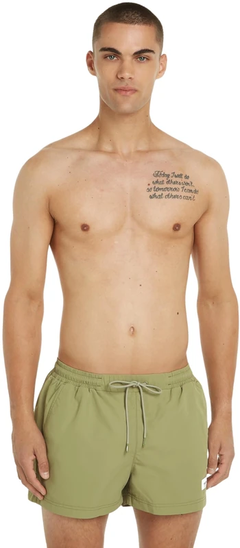 Tommy Hilfiger Men's Short Drawstring Label Um0um03297 Short Drawstring, Green (Faded Olive), M