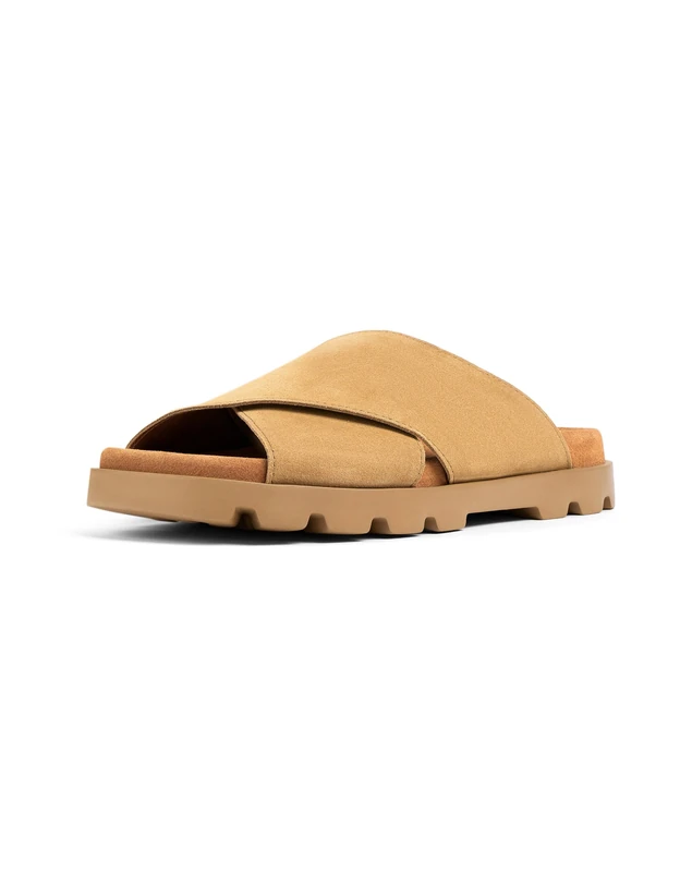 Camper Men's Brutus K100775 X-Strap Sandal, Brown 015, 39 EU, Brown 015, 7 UK