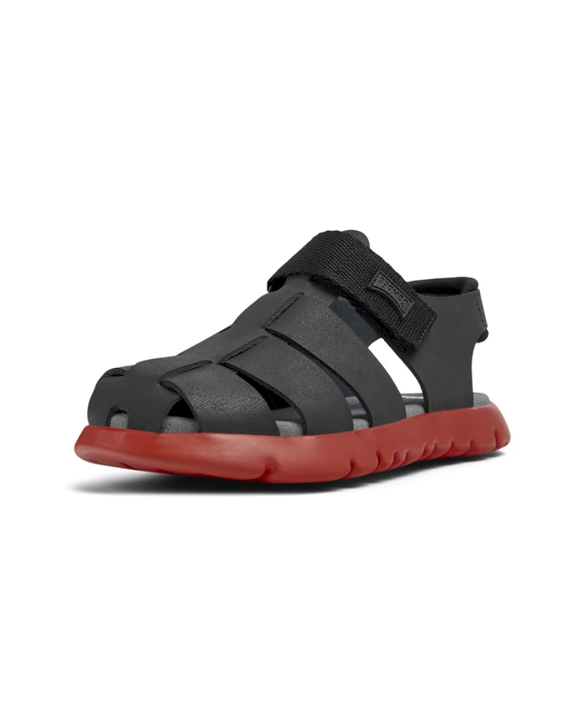 Camper Boys Oruga K800242 T-strap Sandal, Black 026, 9.5 UK Child