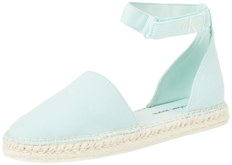 Calvin Klein Jeans Women Espadrilles Ankle Cloth, Turquoise (Blue Glass), 39