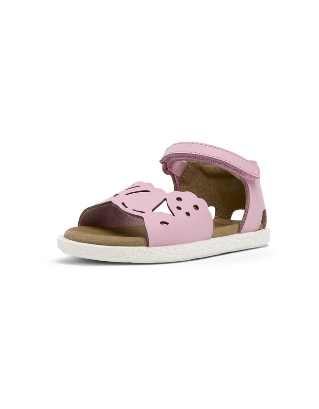 Camper Baby Girls' Miko K800560 2-Strap Sandal, Pastel Pink 001 Tws, 5.5 UK
