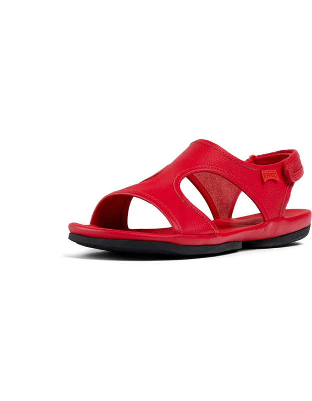 Camper Women's Right Nina K201645 T-Strap Sandal, Red 004, 8 UK