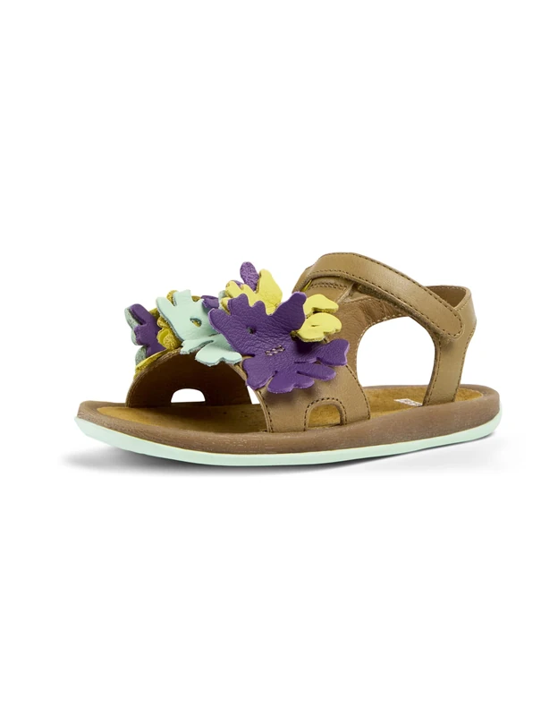 Camper Girls' Bicho K800582 T-Strap Sandal, Multicolour 001 Tws, 8.5 UK