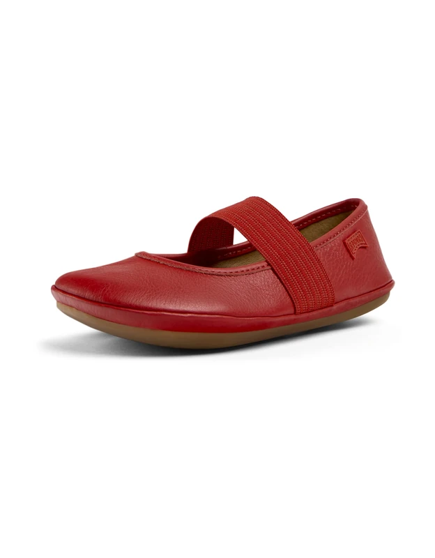 Camper Girls Right 80025 Ballerina, Bright Red 153, 2 UK