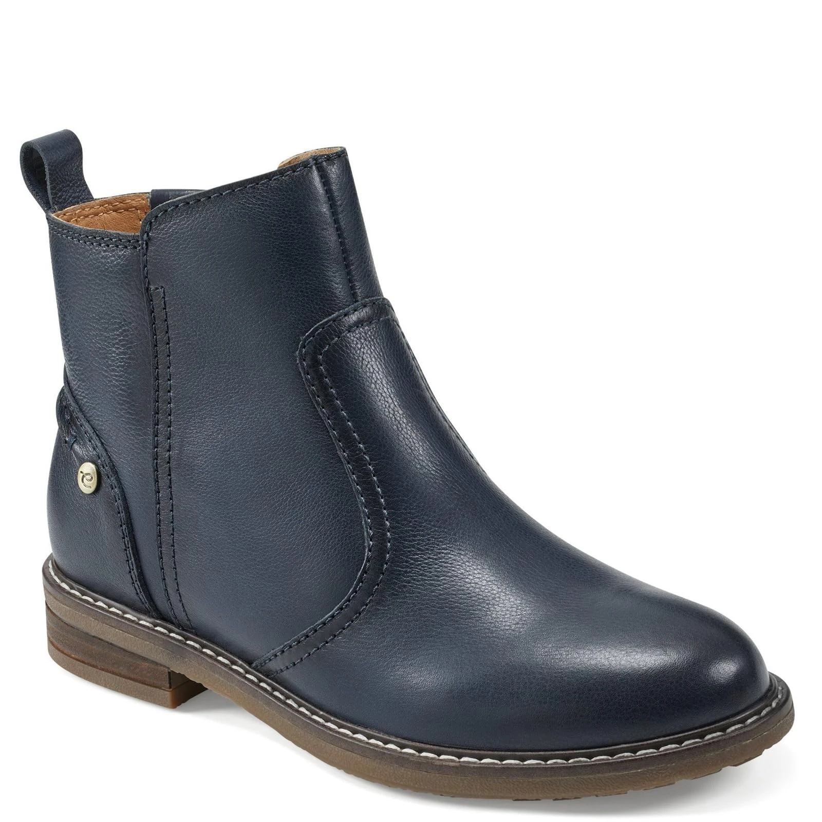 Easy Spirit Women's Juna Ankle Boot, Navy Leather, 4.5 UK