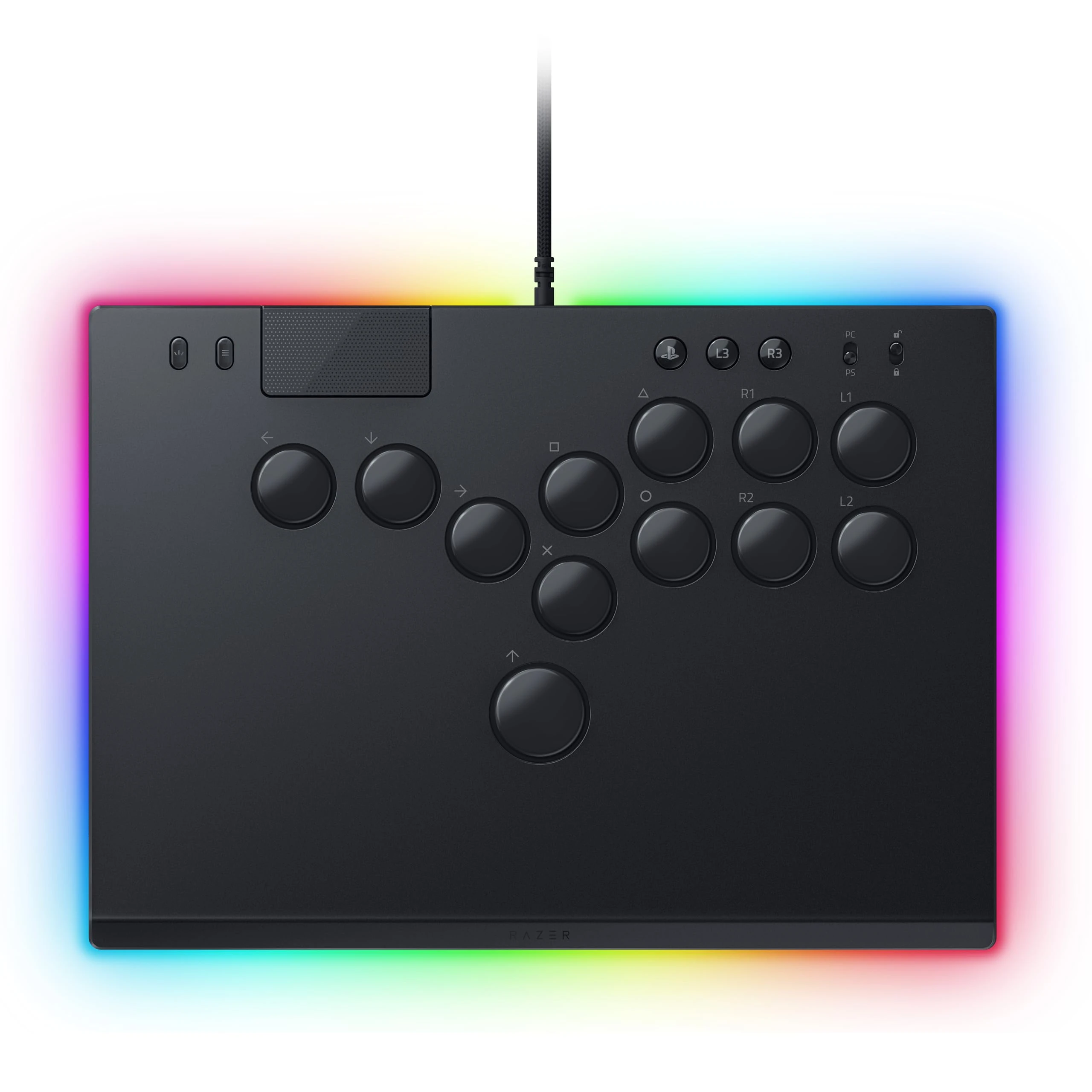 Razer Kitsune - All-Button Optical Arcade Controller for PS5 and PC (Precise Quad Movement Button Layout, Razer Low-profile Linear Optical Switches, Slim, Portable Form Factor) Black