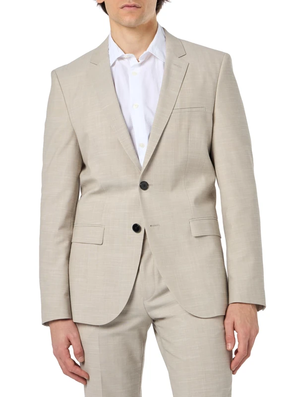 HUGO Men's Arti/Hesten232X Suit, Medium Beige261, 98
