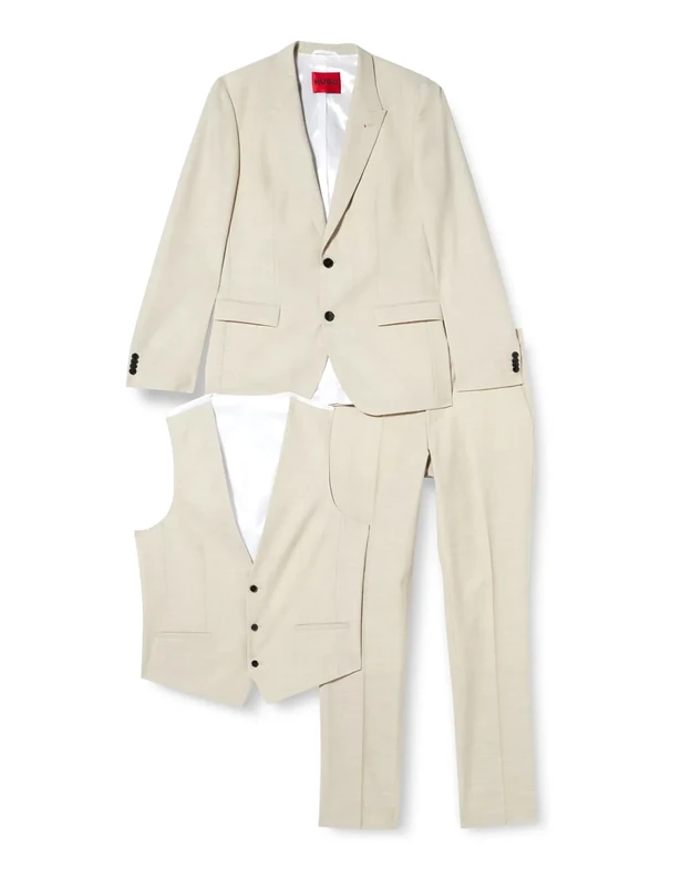 HUGO Men's Henry/Getlin242V2X Suit, Medium Beige261, 44