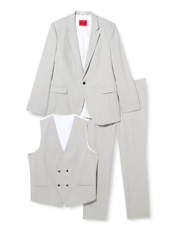 HUGO Men's Arti/Hesten242V1X Suit, Open Grey81, 46