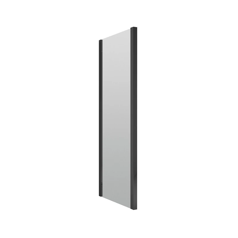 nuie SQSP70BP Rene Modern Bathroom 1850mm Shower 6mm Toughened Safety Glass Side Panel, 700mm, Black