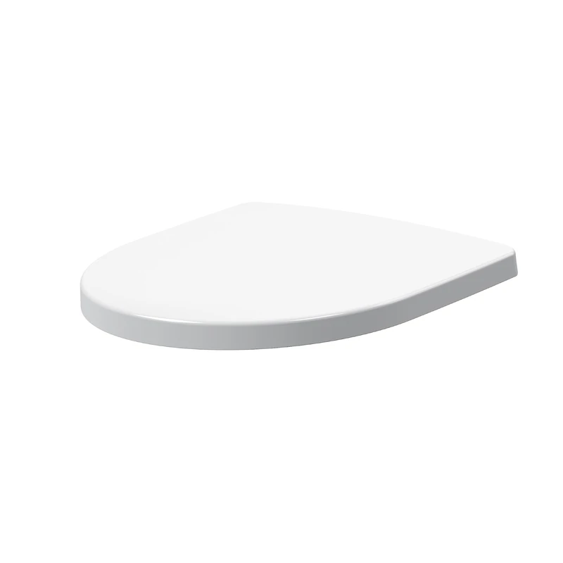 nuie NCG399 Toilet Round Soft Close Top Fix Wrapover Seat, 438mm, White