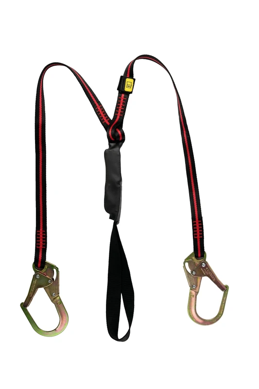 Miller H500 Arc Flash Twin Leg Lanyard FPLARCM-TEU, Length 1.8m, Protected Label Pouch, Energy Absorber, Suitable for Rail/Utilities/Construction