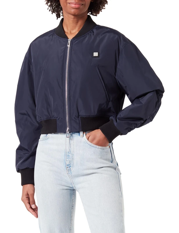 HUGO Women's Amorali-1 Jacket, Open Blue464, 40