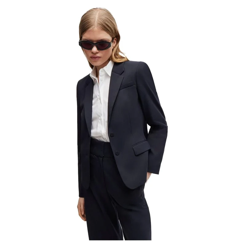 HUGO Women's Aredana 10260152 01 Jacket, Dark Blue401, 34