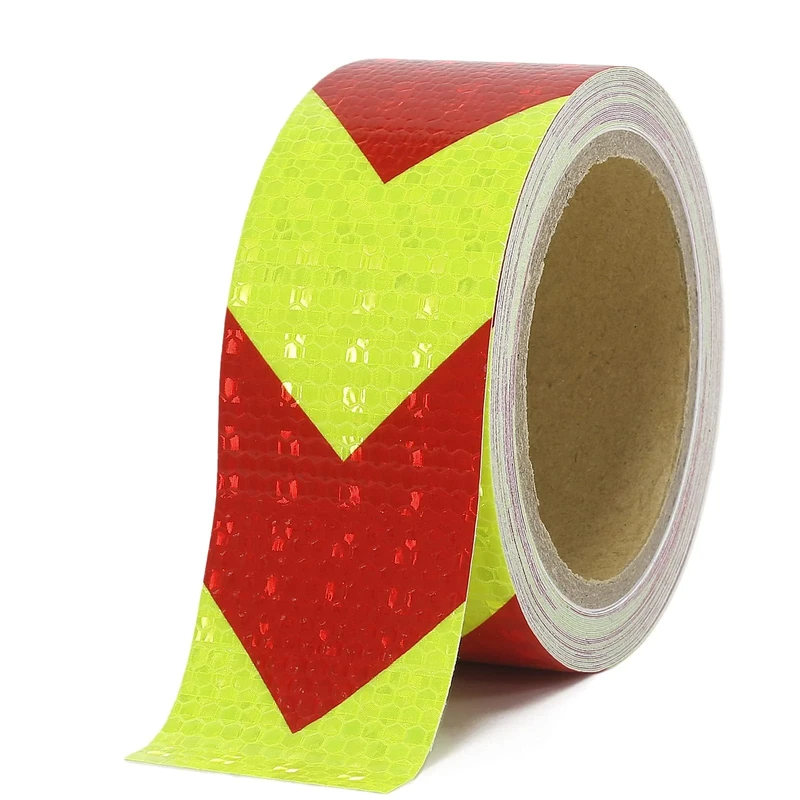 XFXIA Reflective Tape Waterproof 20m*5cm High Vis Reflector Tape 5cm*10m Reflective Tape Safety Warning Adhesive Tape Outdoor for Vehicles Car Truck Motorcycle Trailer Camper on Night Red & Yellow