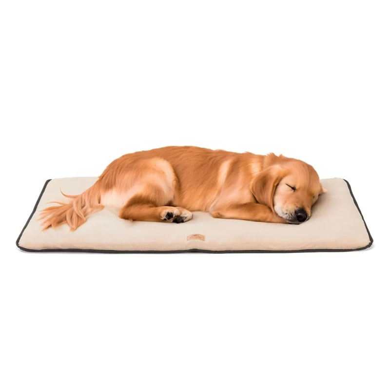 Ferplast Dog Bed Dog Cushion Dog Bed Large Double sided Scratch-proof and waterproof fabric, Warm Microfleece 30° machine washable dog mattress 98 x 65 x 3,5 cm.Brown