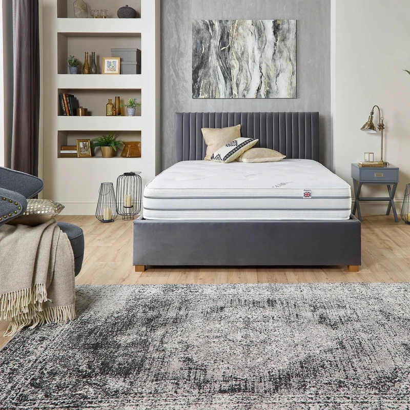 Aspire Beds 23cm Double Sided Eco Reprieve Dual Sided Pocket+ 1000 Pocket Spring Mattress, King Size (5ft x 6ft6), White Border