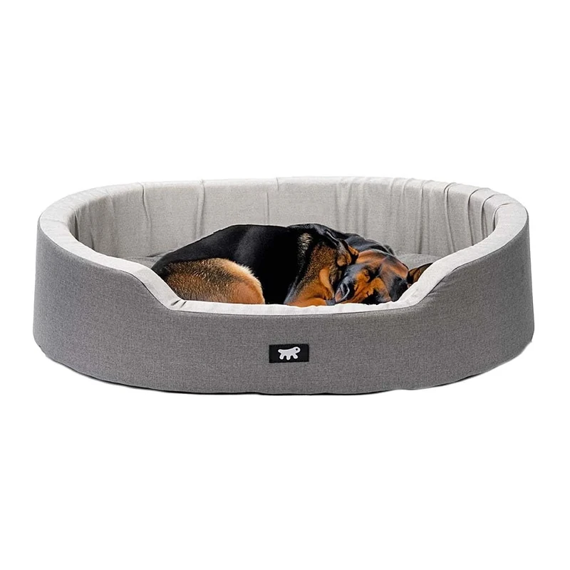 Ferplast Dog Bed Dog Cushion Dog Bed Large with Antibacterial and Antiviral Protection Washable, 80 x 55 x 18 cm. Grey