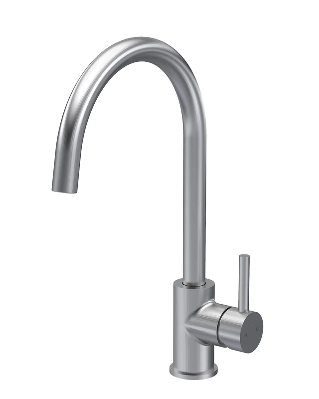 nuie KLA605SL Lachen Mono Mixer Kitchen Tap with Single Lever Handle, 363mm, Brushed Nickel