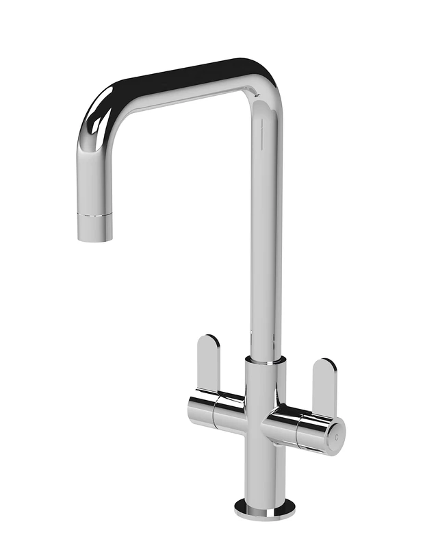 nuie KSI305DL Kosi Mono Mixer Kitchen Tap with Dual Lever Handles, 361mm, Chrome