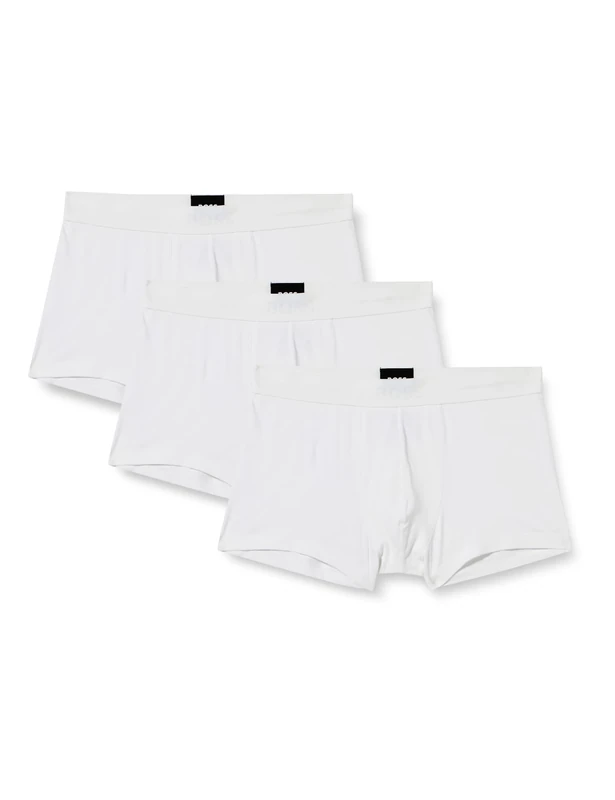 BOSS Men's Trunk 3P Bold, White100, XL