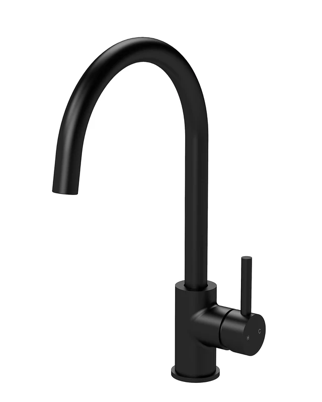 nuie KLA405SL Lachen Mono Mixer Kitchen Tap with Single Lever Handle, 363mm, Matt Black