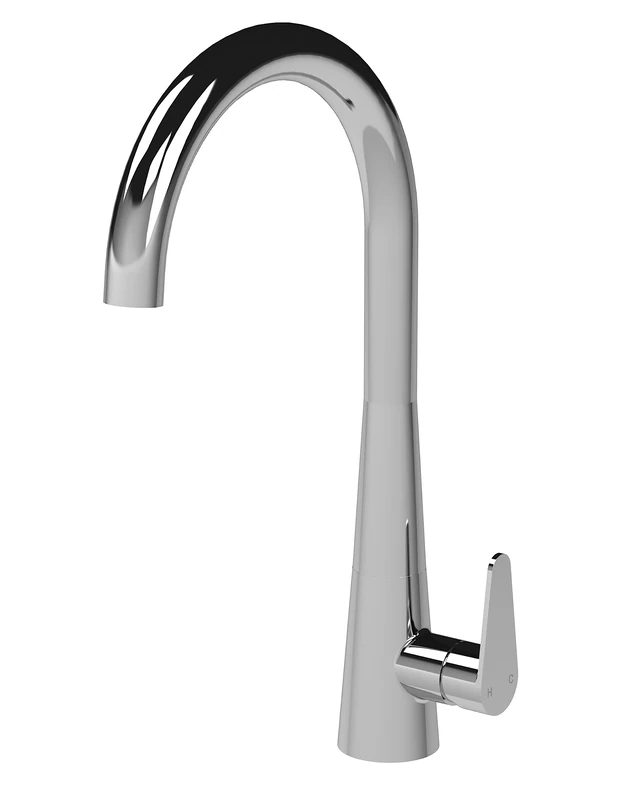 nuie KSA305SL Samir Mono Mixer Kitchen Tap with Single Lever Handle, 398mm, Chrome