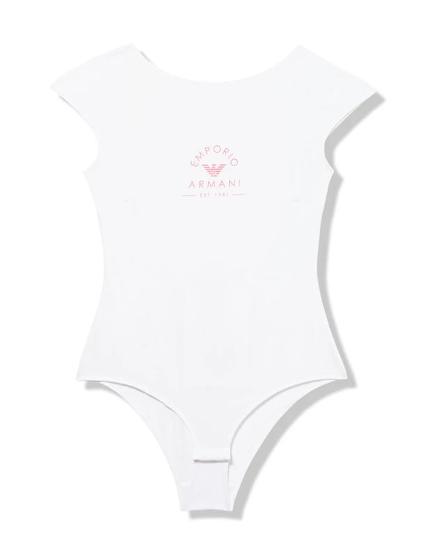 Emporio Armani Women's Iconic Stretch Cotton Logoband Body Brief, White, M