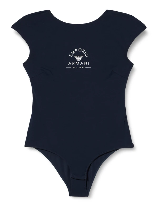 Emporio Armani Women's Iconic Stretch Cotton Logoband Body Brief, Marine, L