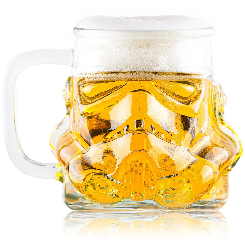 Thumbs Up Original Stormtrooper Beer Glass, Transparent, 1 Pint Size (600ml), Original Fan Merchandise, Perfect Star Wars Gifts for Men and Women, Perfect for Collectors and Beer Enthusiasts