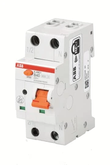 ABB Protecta Plus S-ARC1 M C40 AFDD with Integrated MCB • 1P+N • 40 A Type C • 230 V AC • 10 kA Breaking Capacity • Arc Fault & Overcurrent Protection • DIN Rail 2 Modules • 2CSA275901R9404