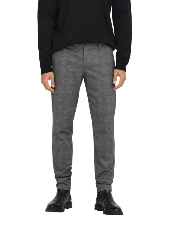 ONLY & SONS Men's Trousers, Limestone, 38 W/32 L