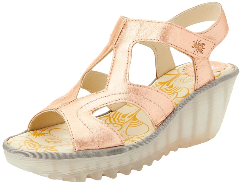 Fly London Women's YOTU472FLY Sandal, Blush Gold, 4 UK