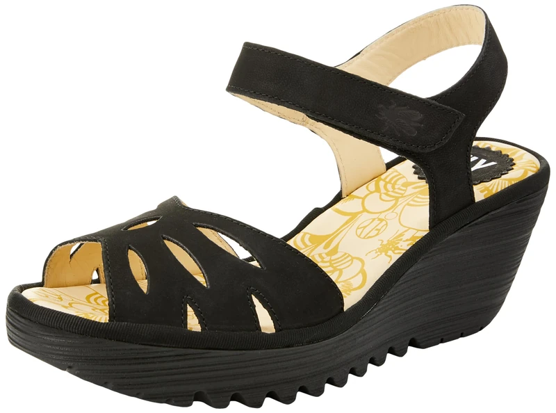 Fly London Women's YAZI479FLY Sandal, Black, 9 UK - Image 1