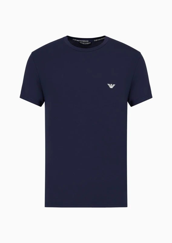 Emporio Armani Men's Soft Modal T-Shirt, Marine, XL - Image 1