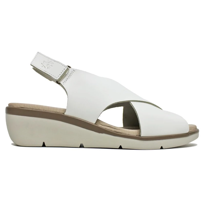 Fly London Women's NABI058FLY Sandal, White, 5 UK