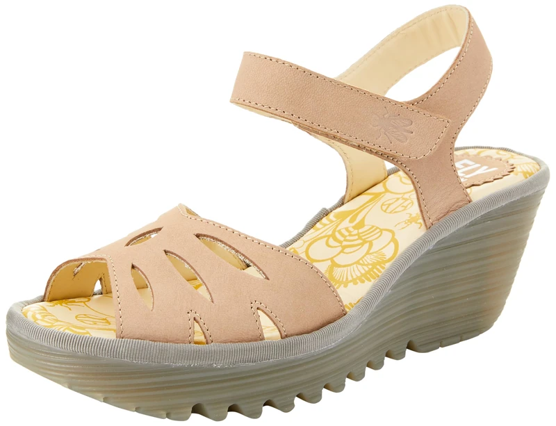 Fly London Women's YAZI479FLY Sandal, TAUPE, 7 UK