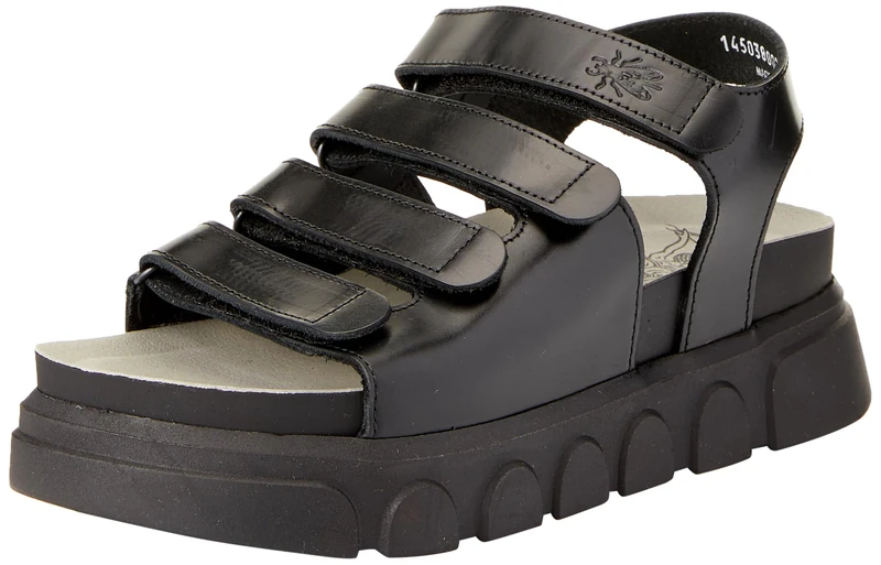 Fly London Women's CLAD038FLY Sandal, Black, 5 UK
