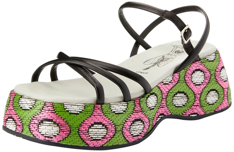 Fly London Women's BLAF095FLY Sandal, Black, 7 UK