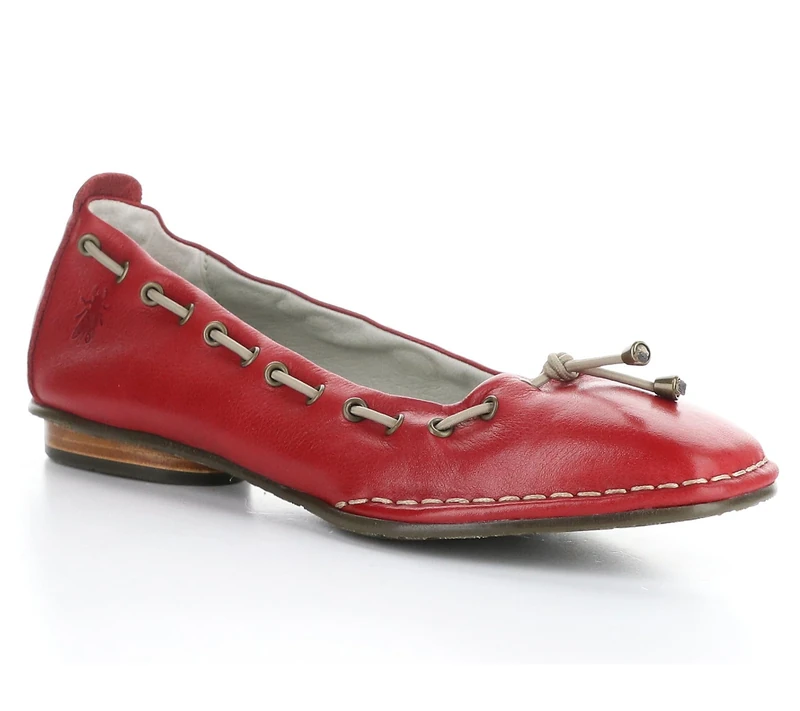 Fly London Women's BAPI2647FLY Ballet Flat, RED, 7 UK