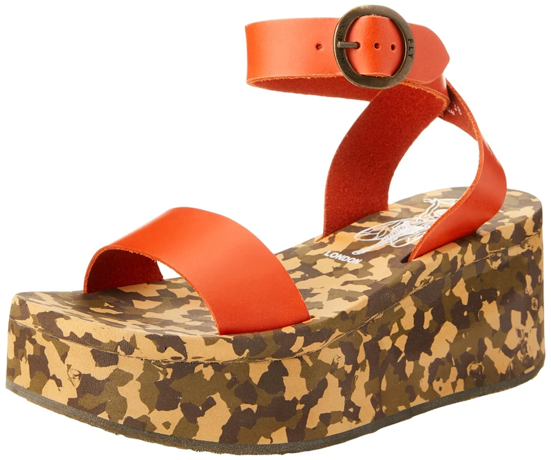 Fly London Women's CAMU034FLY Sandal, SCARLET, 5 UK