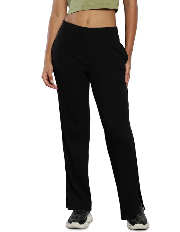 Calvin Klein Jeans Women Trousers Cloth, Black (Ck Black), M