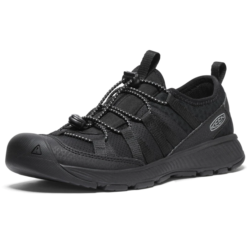 KEEN Unisex-Child Motozoa Comfortable Easy On Breathable Lightweight Athletic Sneakers, Black/Black, 8