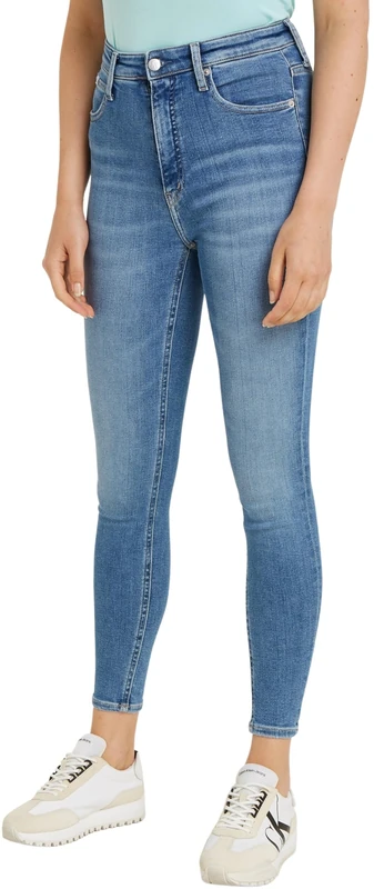 Calvin Klein Jeans Women's HIGH Rise Super Skinny Ankle Pants, Denim Light, 34W - Image 1