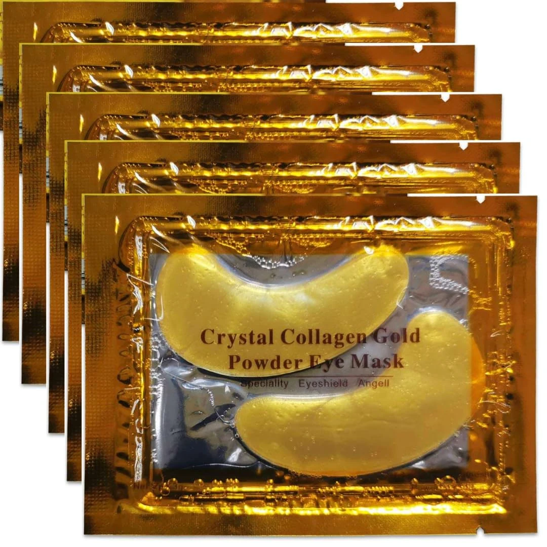 24k Gold Eye Collagen Aging Wrinkle Under Crystal Gel Patch Anti Mask Dark Circle Gel Collagen (5 Pairs)