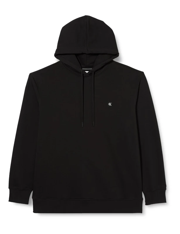 Calvin Klein Jeans Men Hoodie Embro Badge, Black (Ck Black), 3XL