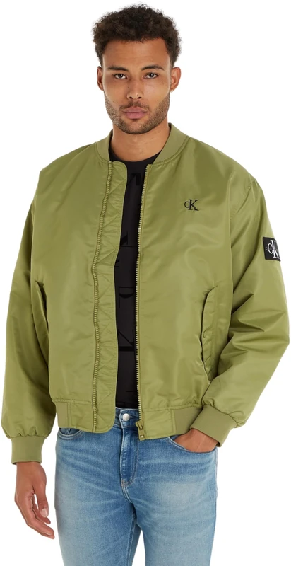 Calvin Klein Jeans Men's BOMBER JACKET Woven Jackets, Dark Juniper, M