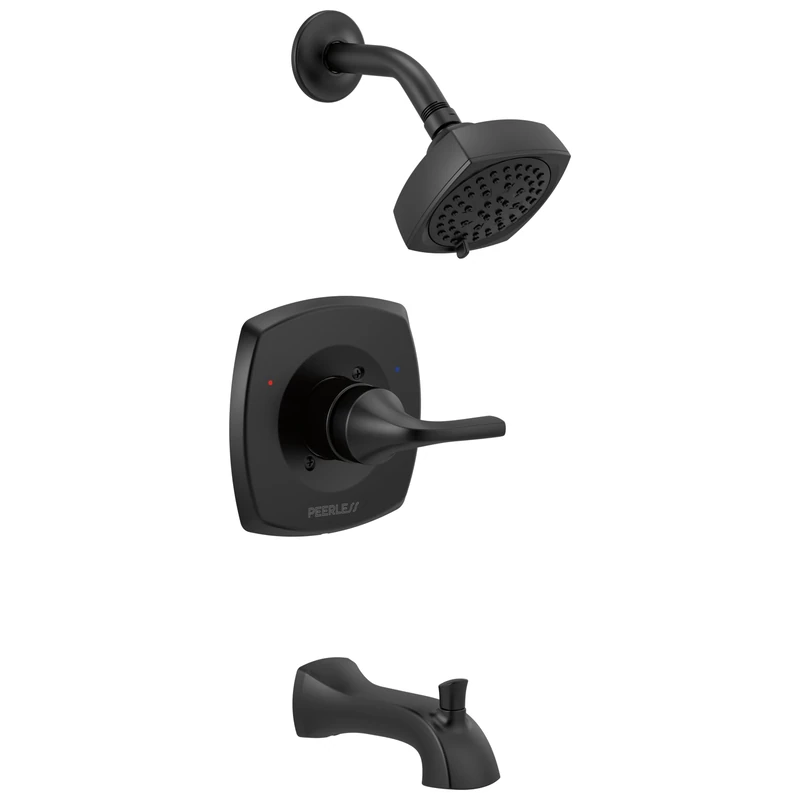 Peerless Parkwood PTT14435-BL Bath/Shower - Matt Black